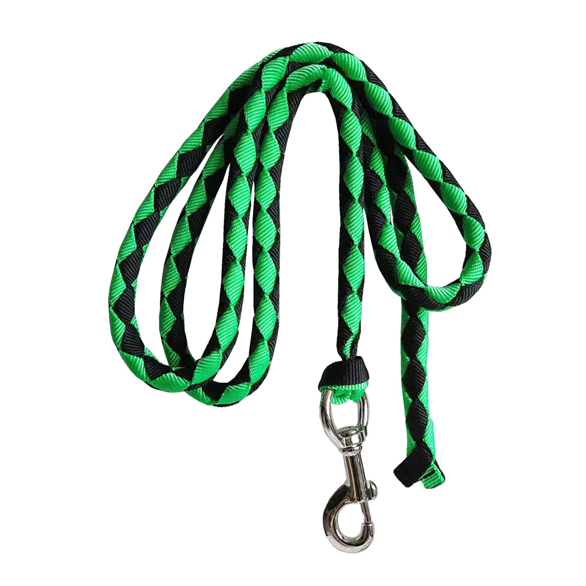Almencla Corde de Plomb de Cheval avec Boulon Snap pour Cheval d'Entraînement de Premier Plan, Animal de Compagnie, Ou de Moutons Chevaux Conduit Rein Coton Équipement Équestre Tressé 2M Beige