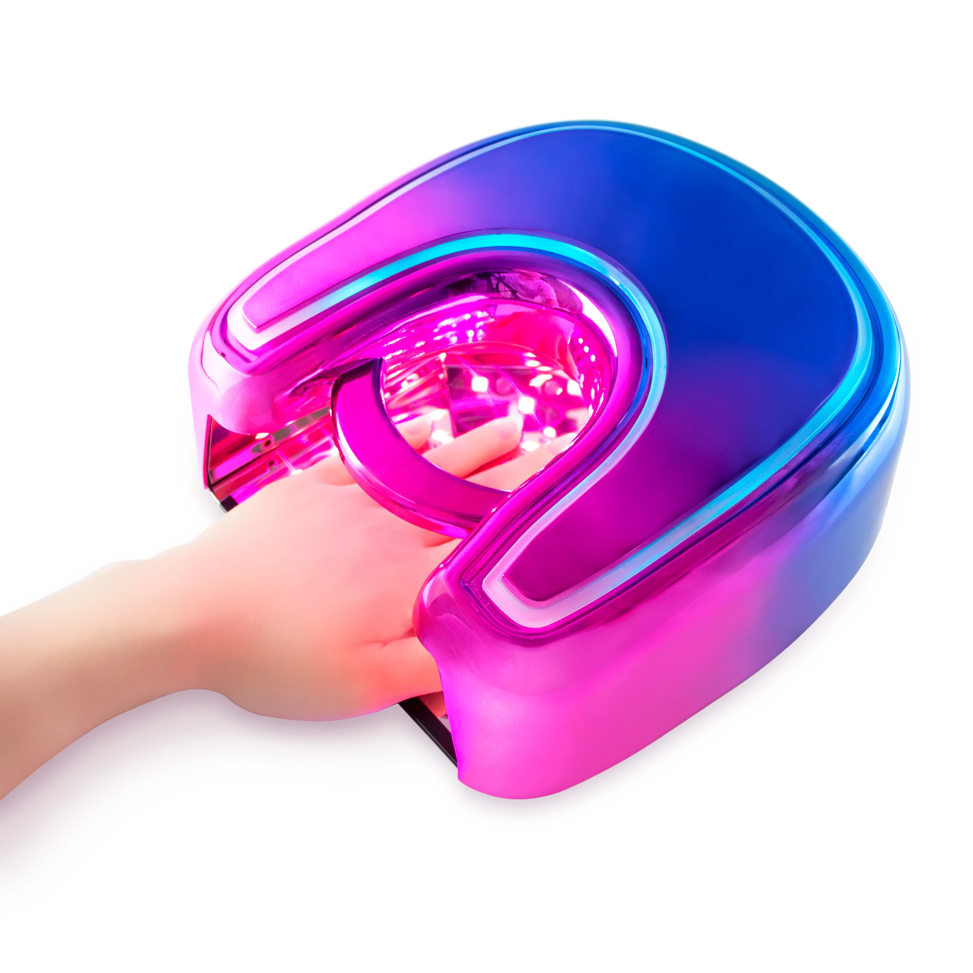Мини светодиодная лампа для сушки ногтей мощная литиевая батарея 48 Вт Светодиодная акрилового геля розовая световая