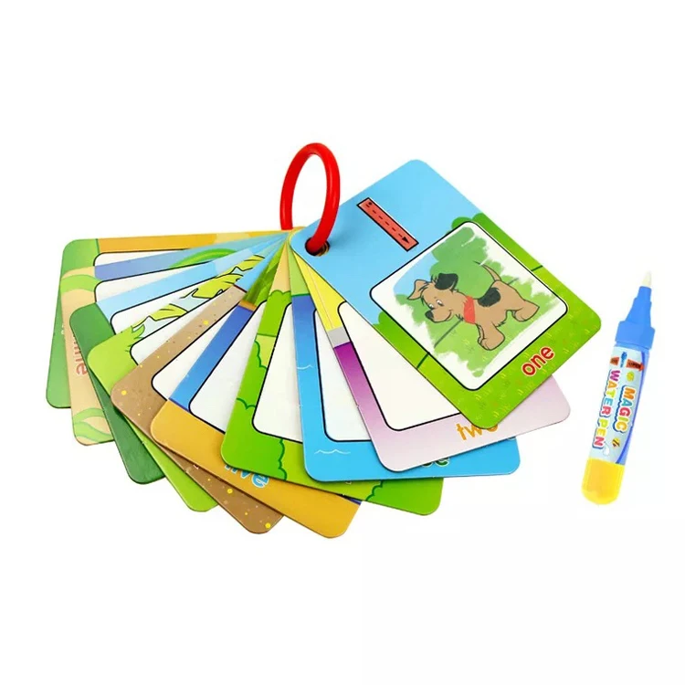 Cheap Animals Magic Water Drawing Word Cards Educational Product for Kids Children Learning Other Educational Toys Paper Cards