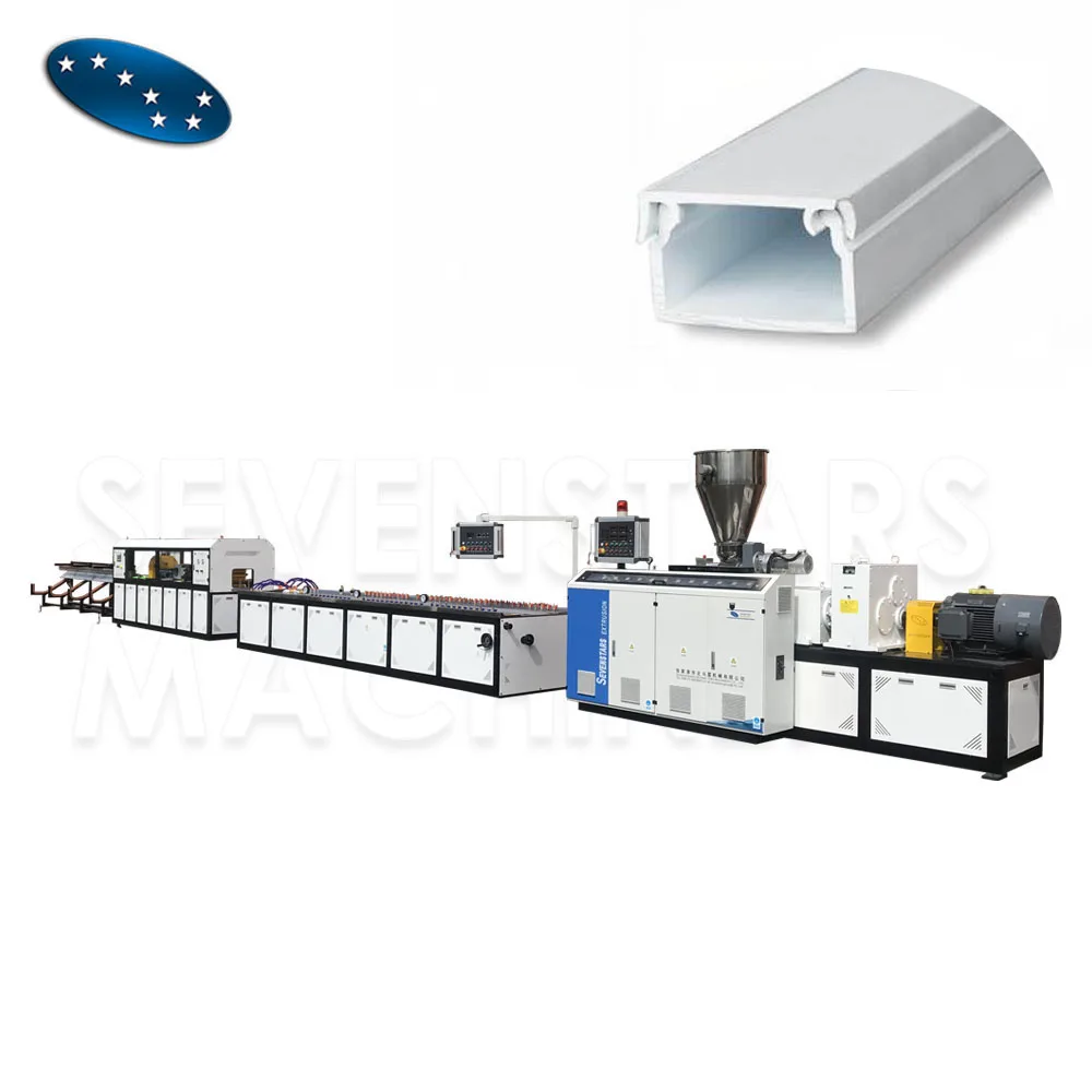 Pvc Plastic Electric Channel Pvc Cable Trunking Making Machine