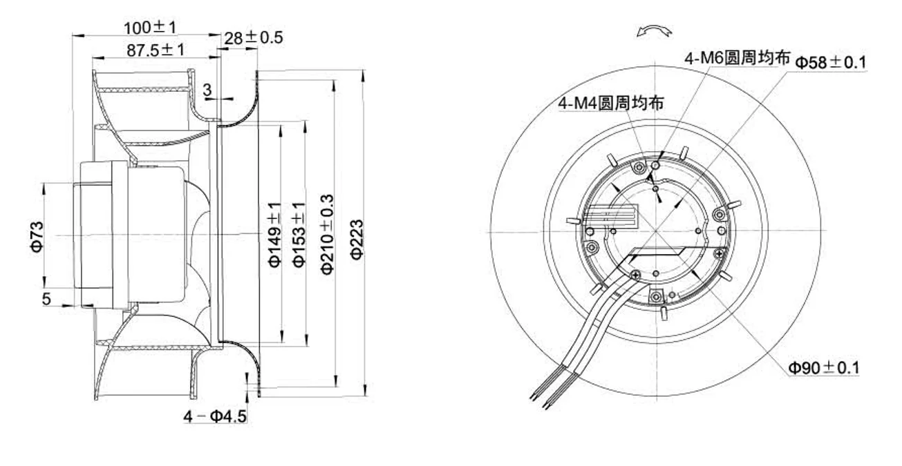 Centrifugal Duct Fan, SOTOP, Stainless, Steel, 225*102mm - detail 8