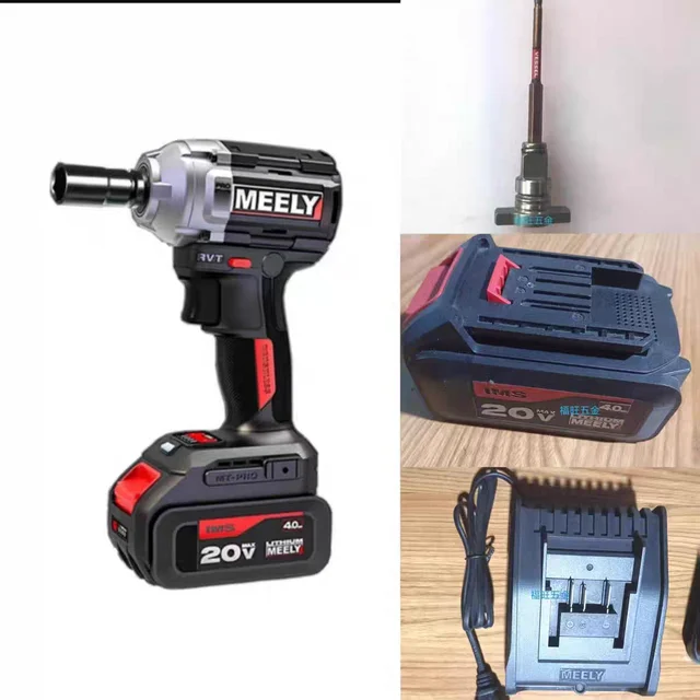 Factory Direct 20V Industrial Cordless Impact Wrench 1100n.M Large Torque Set Brushless Motor Battery Power Supply for Car