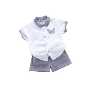2019 Wholesale Hot Selling Collared Shirt Short Sleeves Summer Children Clothes Fashion Kids Clothing for Boys