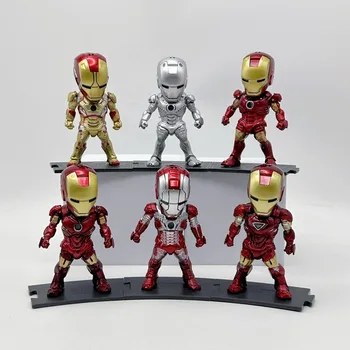 Hot Sale 6pcs mini Cartoon Iron Man Figure Marvel Action Figure toy