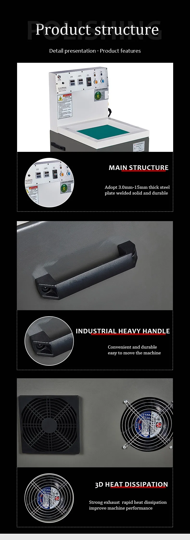 Automatic Surface Finishing Manufacturer Stainless Steel Magnetic Grinding Polishing Machine