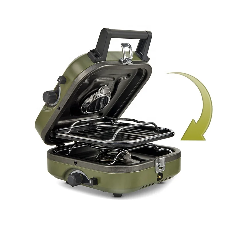 Naturehikeマルチ燃料キャンプストーブポータブル2バーナー調理