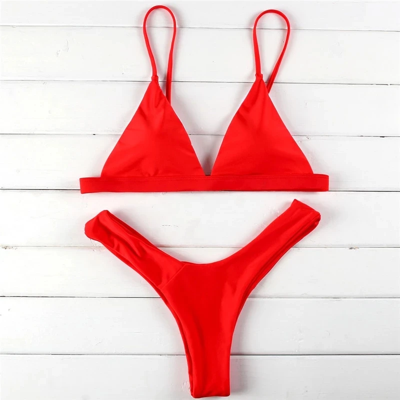 Classic Thong Bikini SET - Red - ShopperBoard