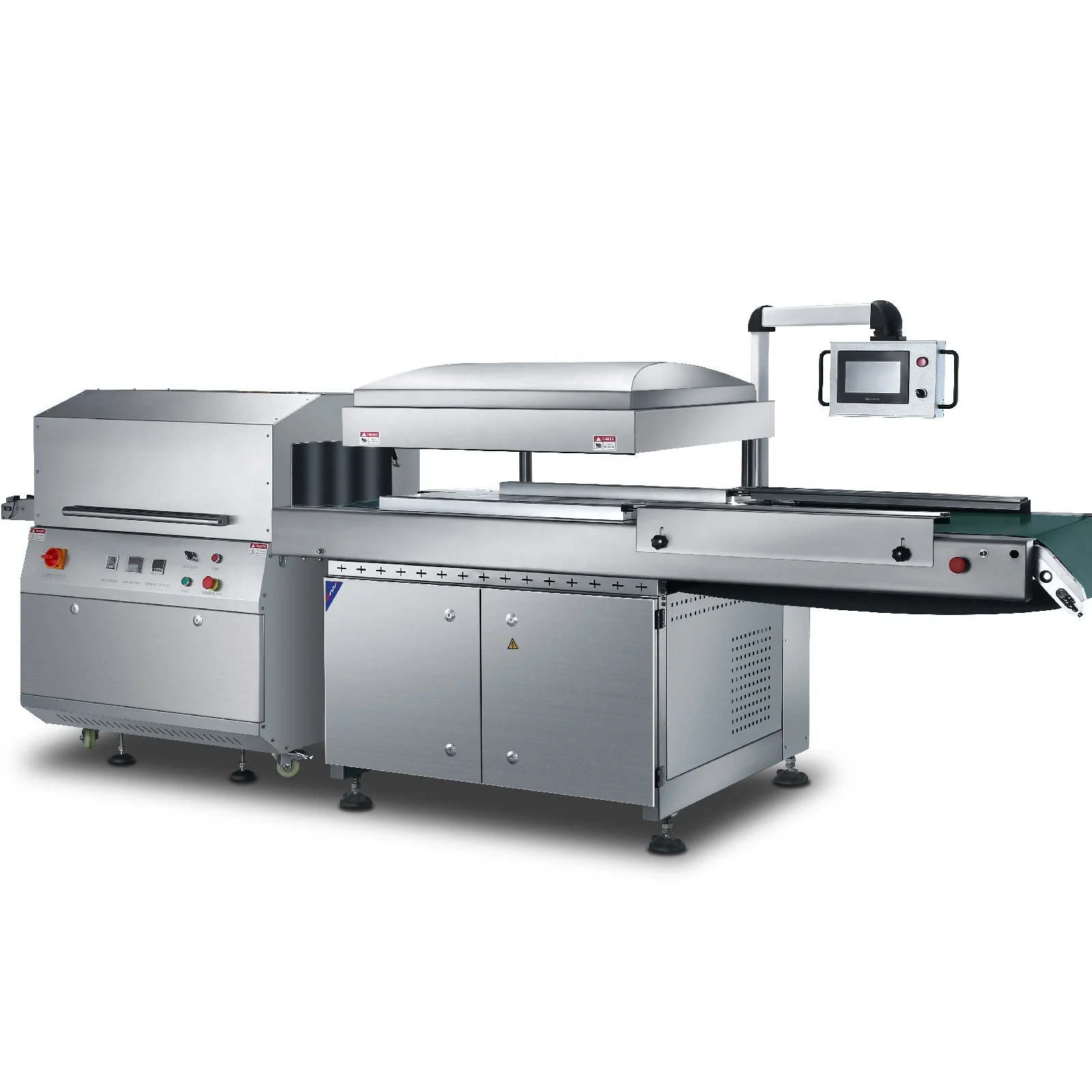 Automatic Continuous Vacuum Packing Machine With Hot Water Dipping Soak Tank Packing for Food Meat Plant