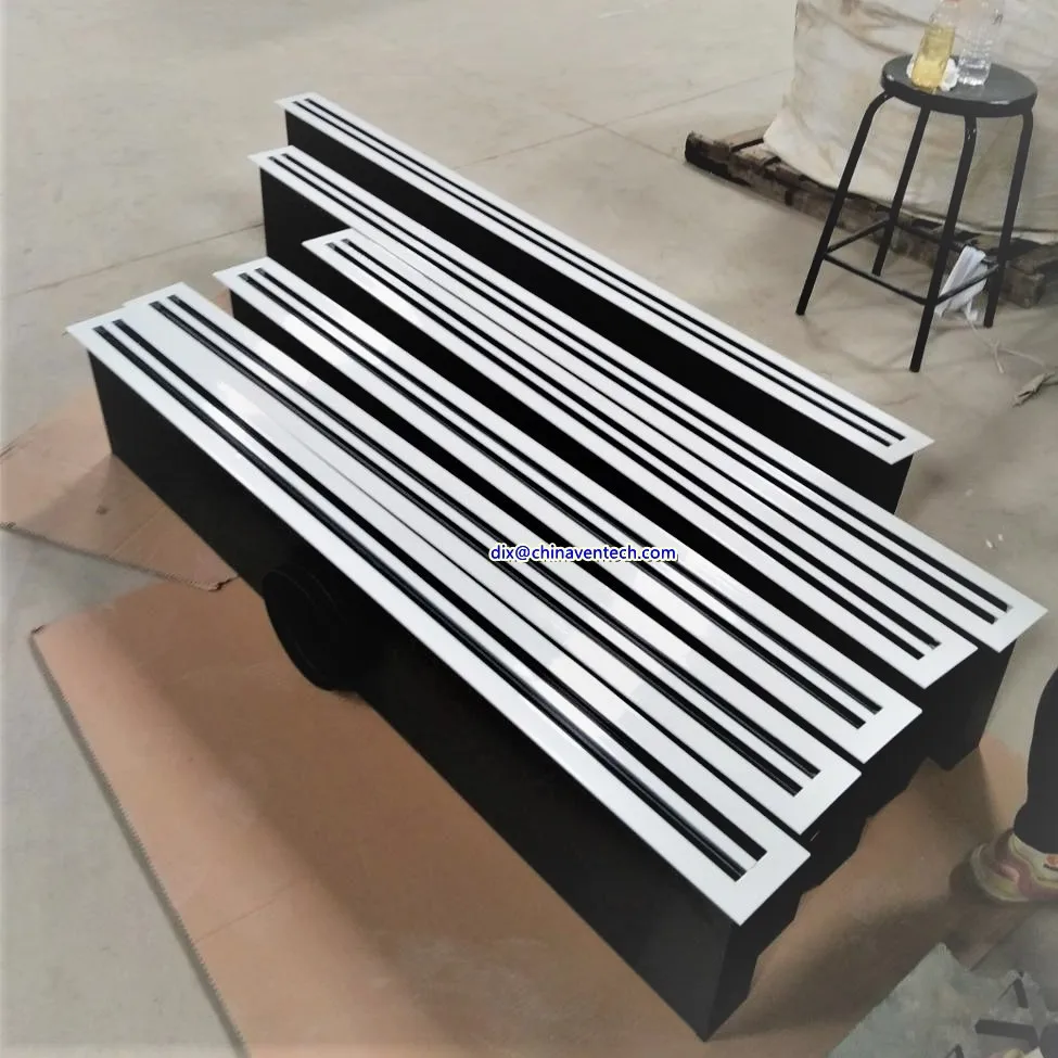 Hvac Duct Work Flowbar Diffuser air Supply Linear Slot Diffuser with Plenum Box