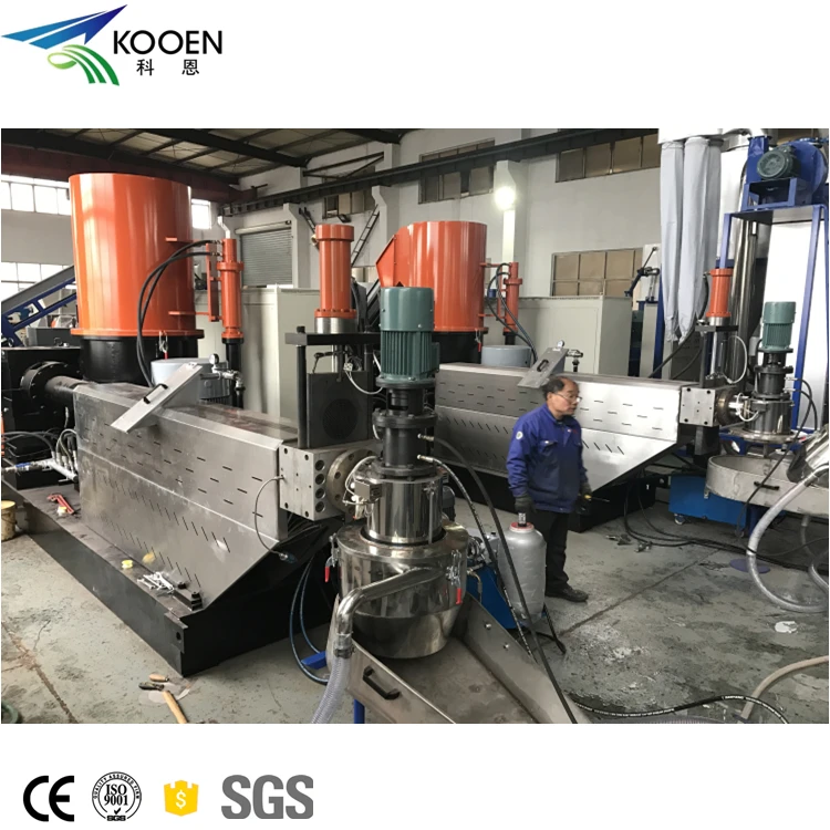Electrical Control LDPE HDPE PP Recycle Plastic Granules Making Machine Price