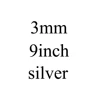 3mm 9inch silver