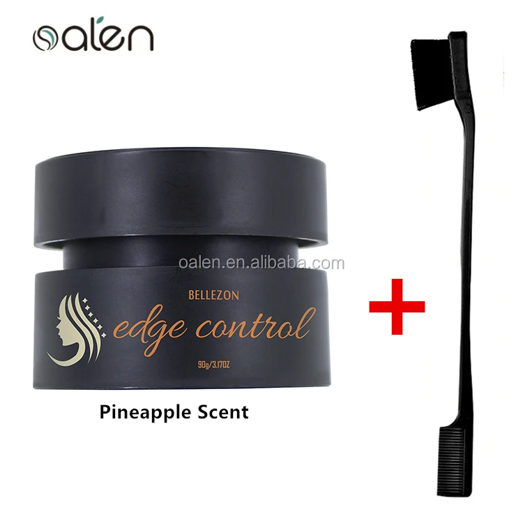 Private Labeling Strong Hold Pineapple Hair Gel Wax No White For Hair Styling Edge Control With Brus