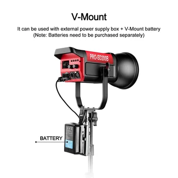 GVM SD200B PRO 200W LED Video Light Photography Lighting Kit with Mesh Network/DMX Control 2700K-6800K Studio Light detail image