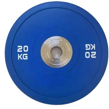Eako sports custom logo colored rubber coated weight plates for strength training