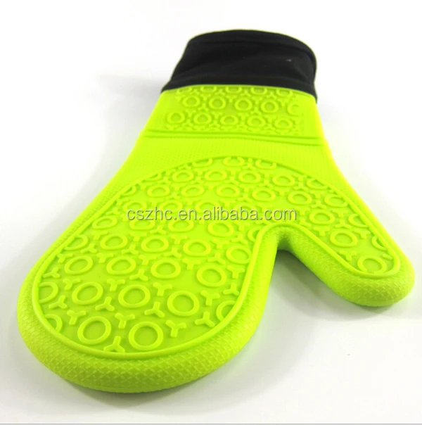 Customized Extra Long Professional Kitchen Cooking and Baking Silicone Oven Mitt Wholesale BBQ Gloves Silicone manufacture