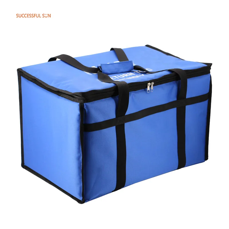 Wholesale Custom Logo and Size Waterproof Takeaway Thermal Hot Food Bag Insulated Cooler Bag Tote Pizza Delivery Bag