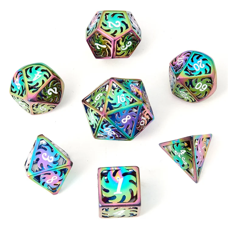 Dnd Metal Polyhedral Hollow Dragon Dice For Dungeons And Dragons Dice