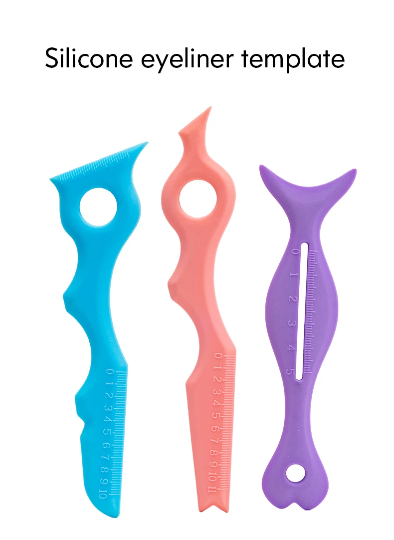 Eyeliner Stencil Ruler Reusable Silicone Mascara Guard Tool Eye Makeup
