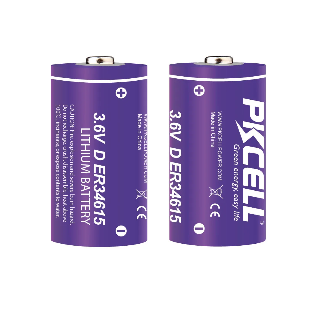 3.6V D Cell 19000mAh ER34615 Li-Socl2 Lithium Battery, 19 Ah D Size (1 Pcs - Foto 2