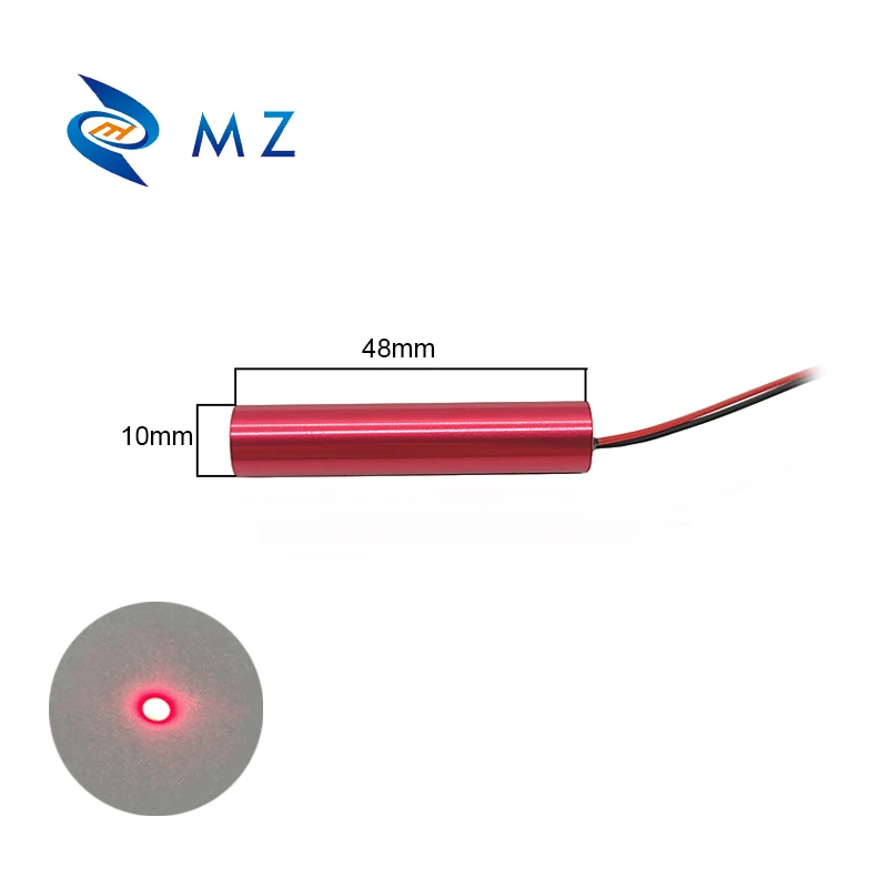 New Hot Selling Compact D10mm 650nm 1mw 5mw 10mw 3V Glass Lens Red Dot Industrial Grade MZLASER Laser Diode Module Positioning