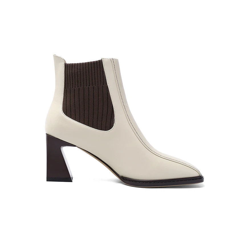 Botines Elegantes De Piel Auténtica,Botas Sin Cordones - Buy Botas  Deslizantes,Botas De Tobillo De Cuero Genuino,Botas Elegantes Para Mujer  Product on Alibaba.com