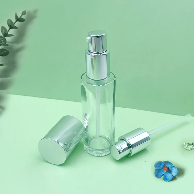 Sliver Cosmetic Aluminum Lotion and Cream Pump For skincare 0.5cc 18/410
