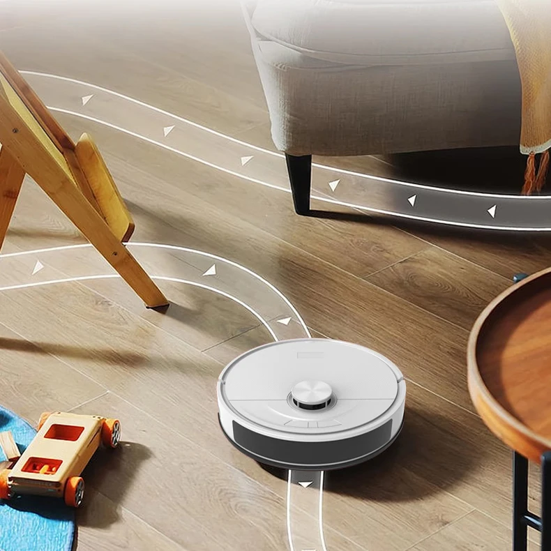 Smart Robot Vacuum Cleaner 10000Pa 2H Hot Air for Quick Drying Robot Vacuum Cleaner Mop with DTOF Laser Navigation