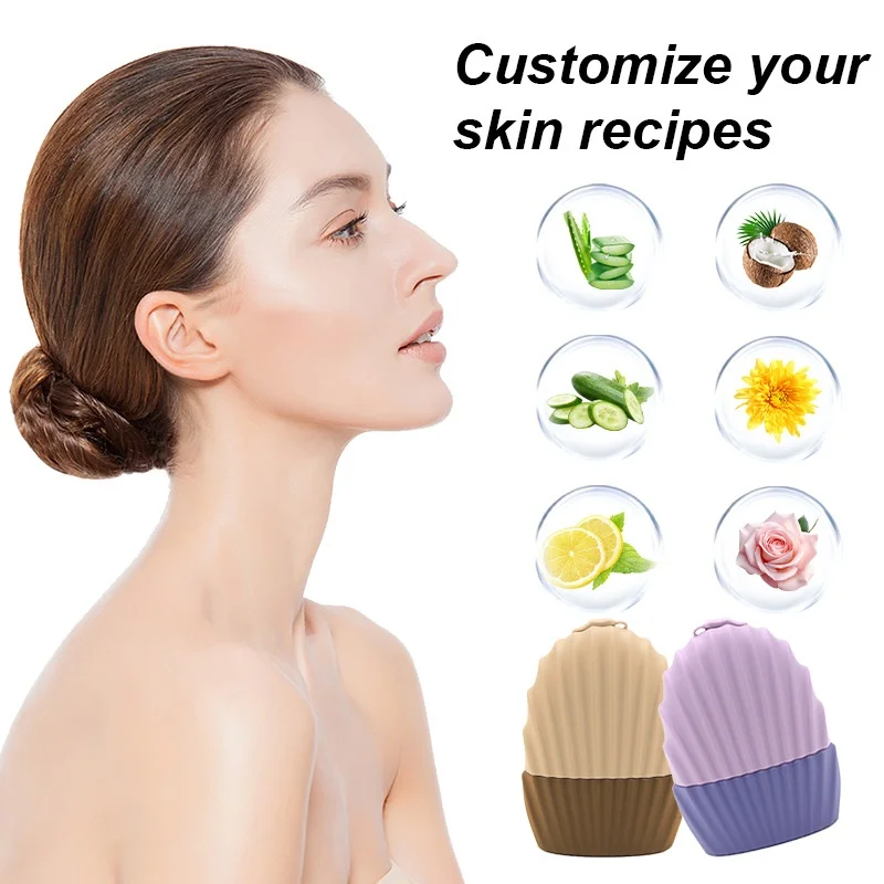 Silicone Beauty Ice Box Makeup Tool Shell Facial Mask Ice Box Eye Massage Face Soothing Mold details