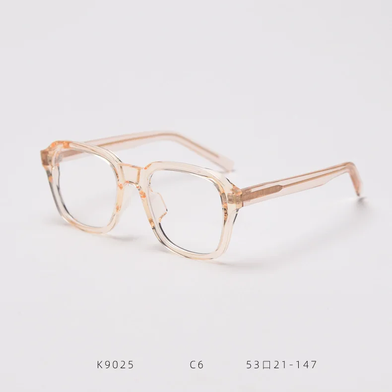 Retro Plate Square Eyeglass Frame Thick Ring Wide Leg Prescription Glasses  Women Glasses Women Optical Myopia Glasses