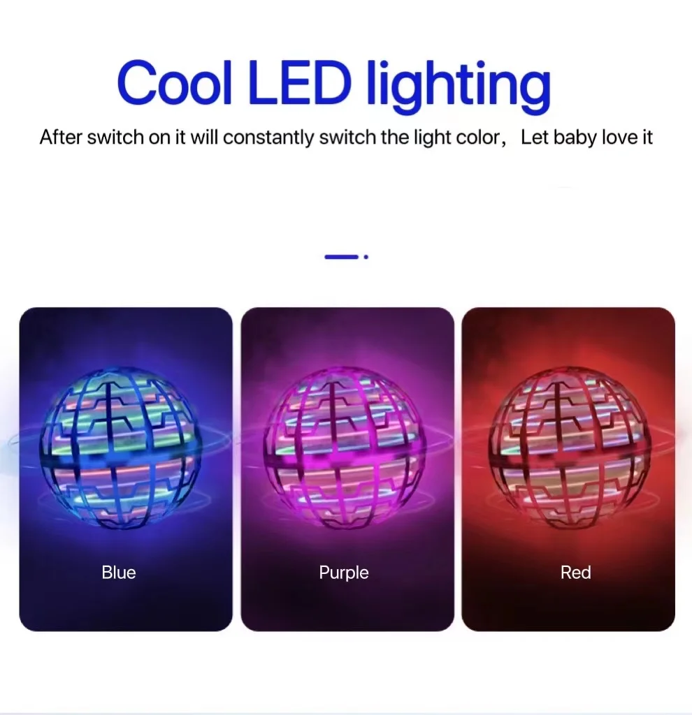 Hot Fly Nova Pro Magic 360 Rotating Hover Mini Drone Led Flying Orb ...