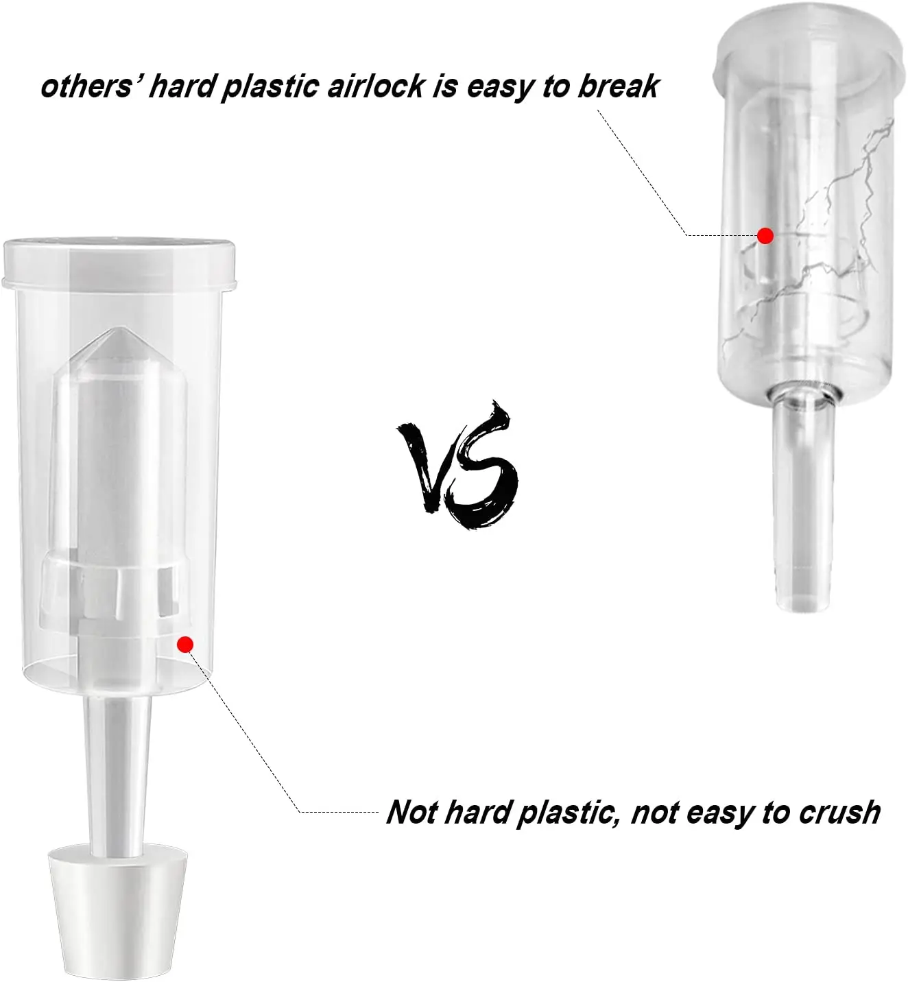 Fermentation 3piece Airlock Kit With Mason Jar Grommet For