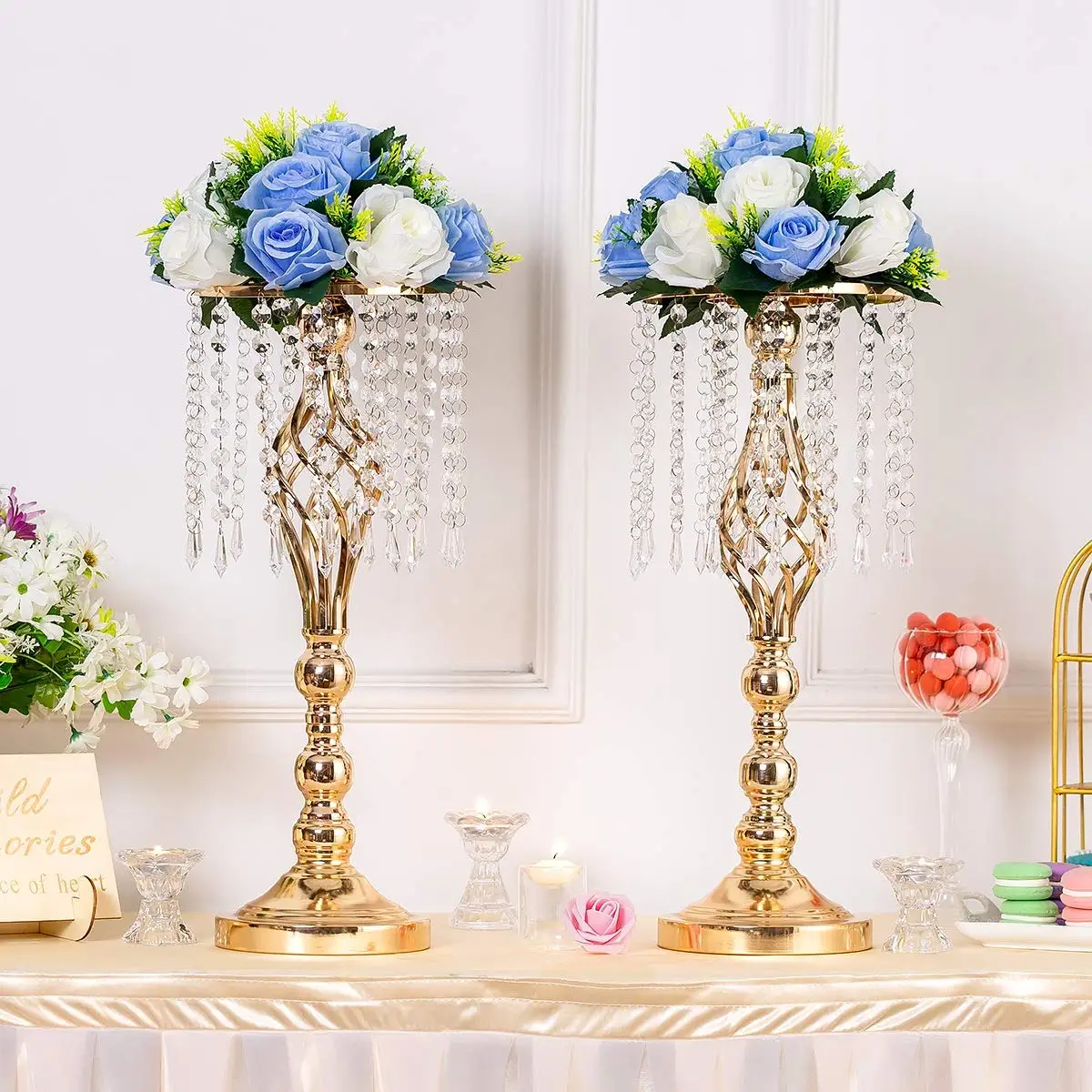 Metal Gold Wedding Centerpieces Table Decorations Flower Stand Vases