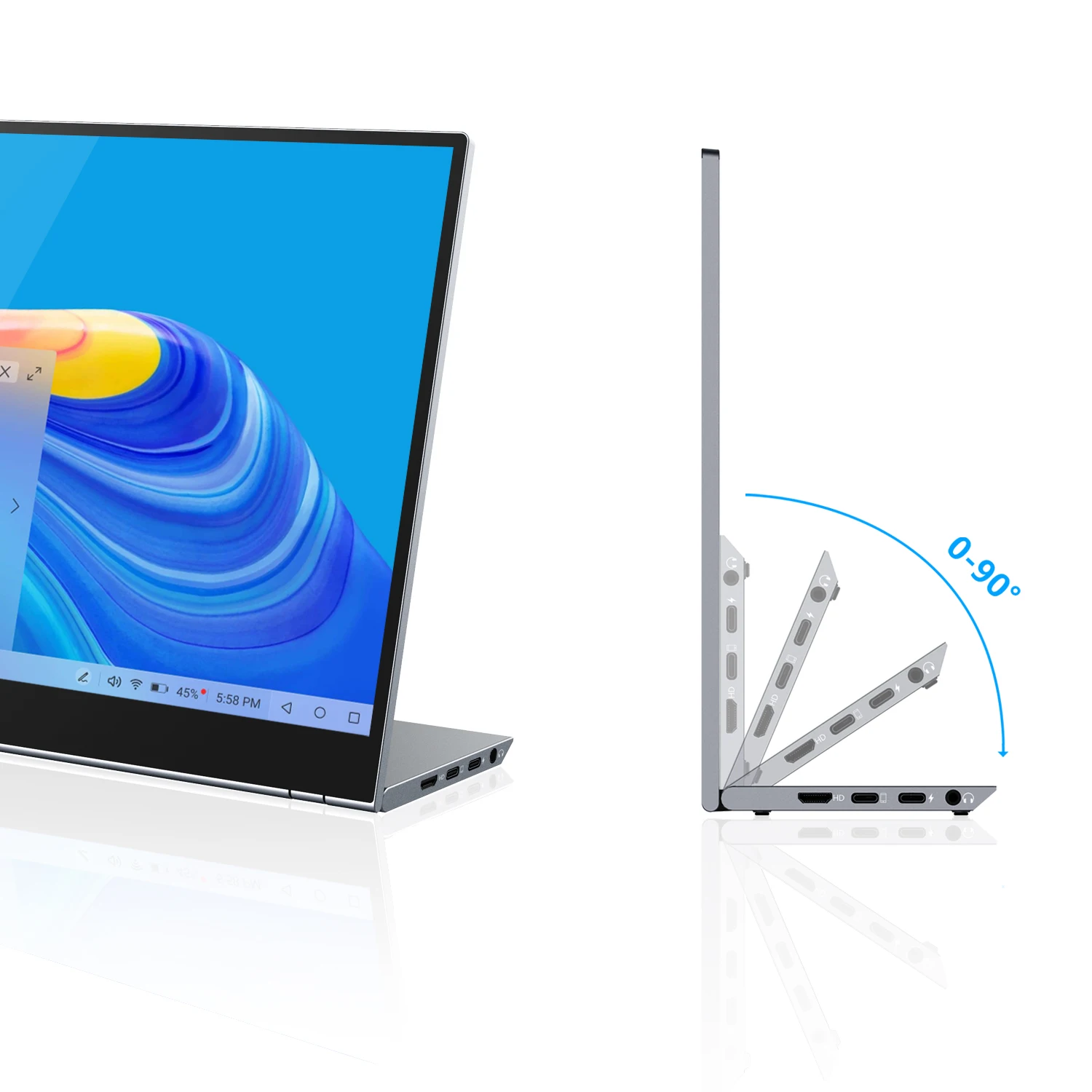 Игровой монитор 4K UHD, ультратонкий, 15,6 дюйма, высокая яркость, портативный монитор с портом USB Type-C для ноутбука, PS4 Switch