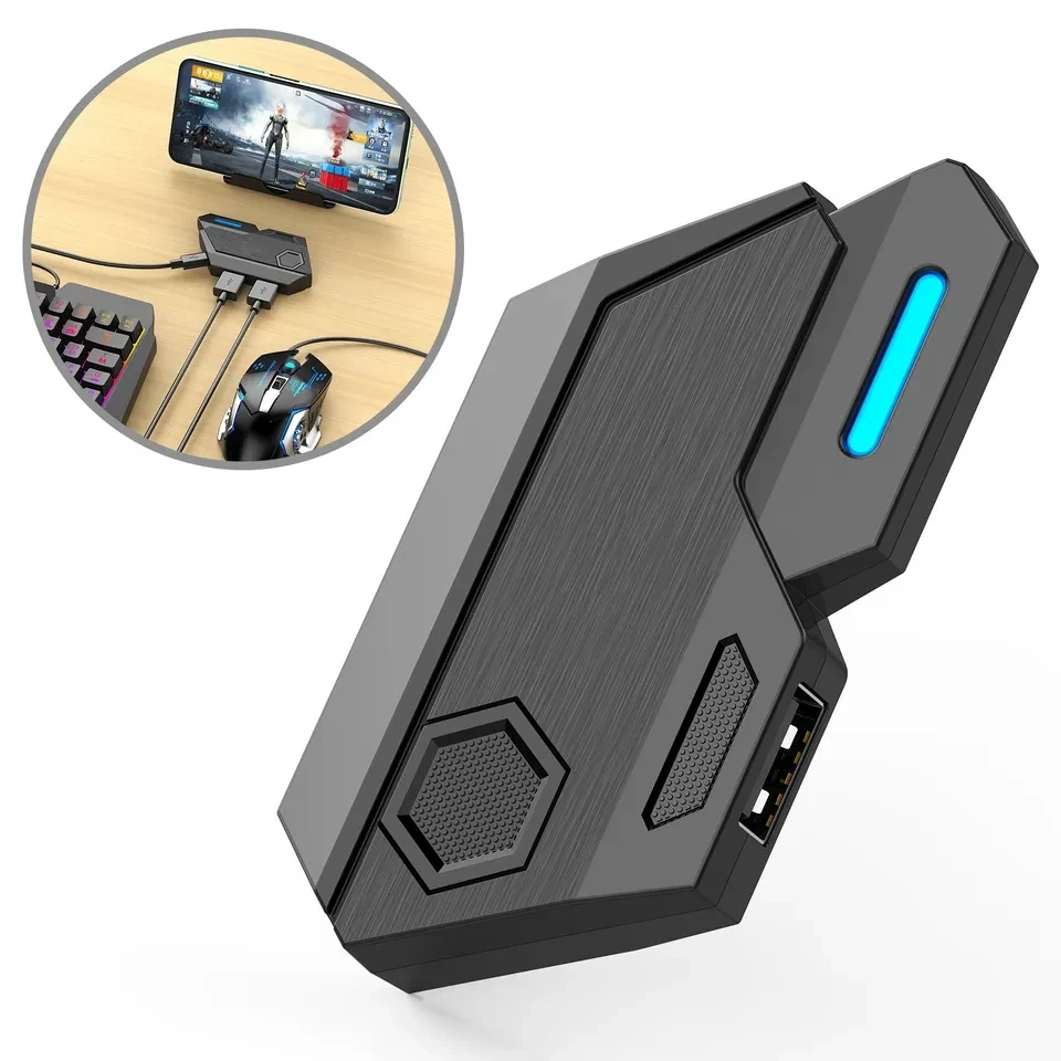 Mix Elite 4 in 1 Mouse Keyboard Converter Combo Pack Game Accessories Gaming Faster Reaction for Android IOS Mobile PUBG Games