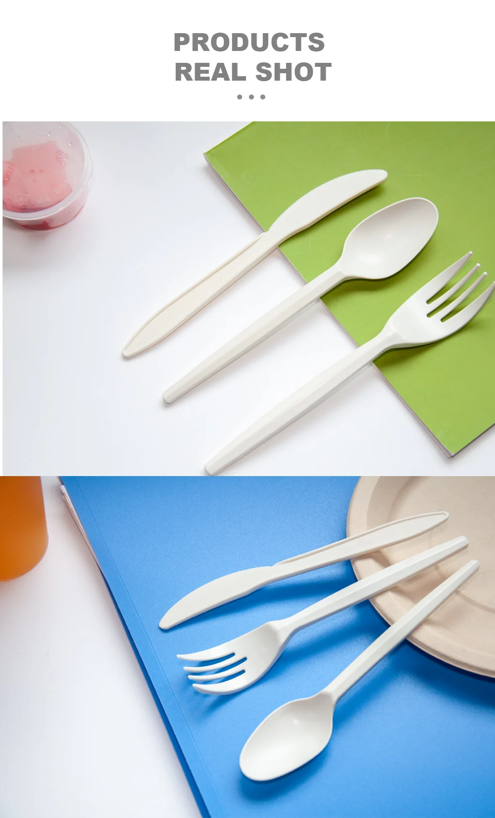 Cornstarch Cutlery Packing Individually Wrapped Disposable Cutlery