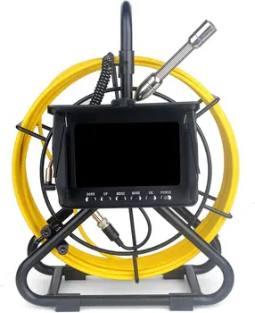 5 Inch Pipe Inspection Video Camera 15M IP68 Waterproof Drain Pipe Sewer Inspection Camera System 1080P Camera