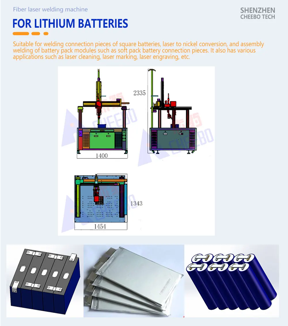 6000W Output Power Battery Laser Welding Machine with 1080 Wavelength and 3 Years Warranty