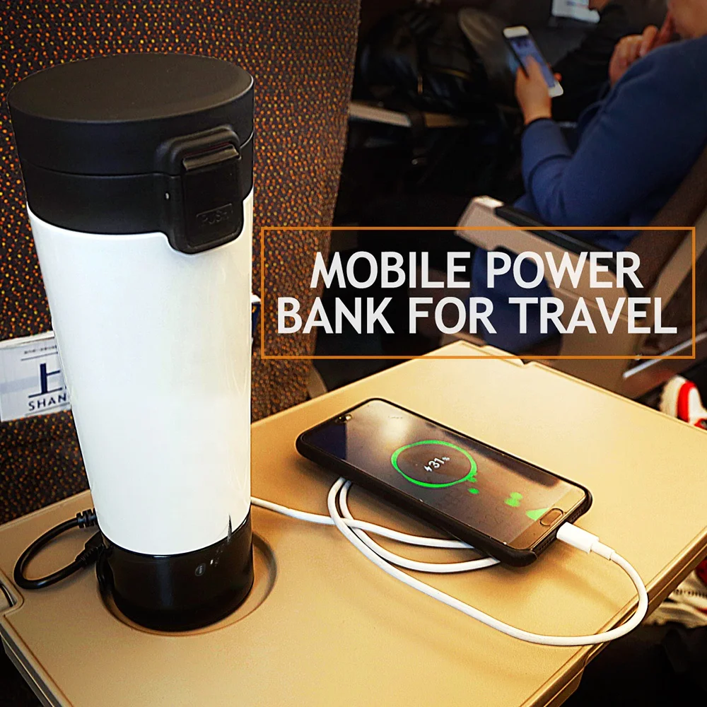 RedSalmon Rechargeable Smart Tumbler with Lithium Battery ,Electric Heated Coffee Mug Warmer Temperature Control Travel Mug