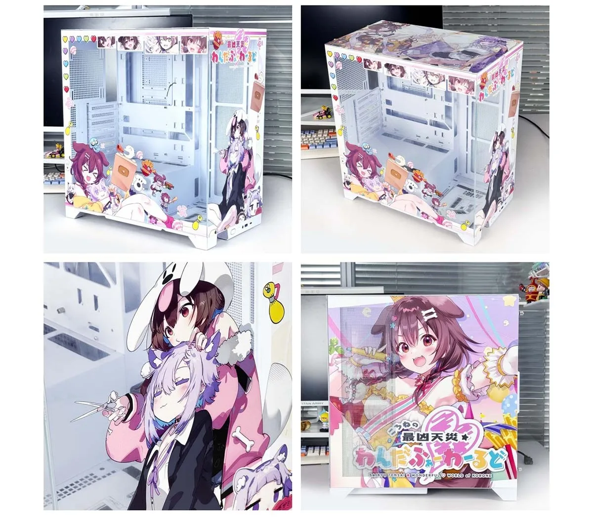 For SAMA Customized Anime Themed ATX Desktop Computer Chassis Towers Transparent Sea View Room Back Plug with Fans in Stock
