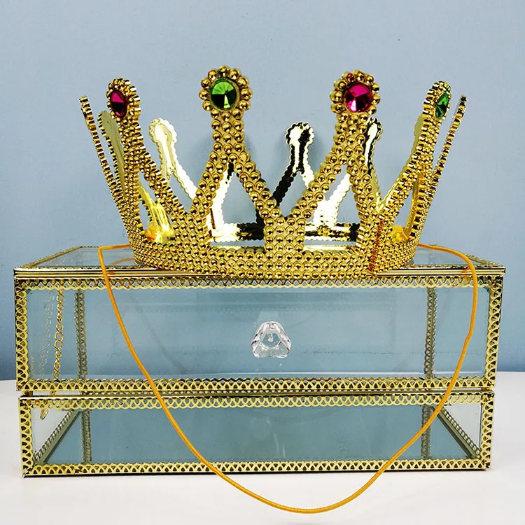 M2186 для Хэллоуина, косплея, королевская повязка на голову, золотые и серебряные тиары для детей, для взрослых, королевская принцесса, головные уборы, пластиковая корона для короля