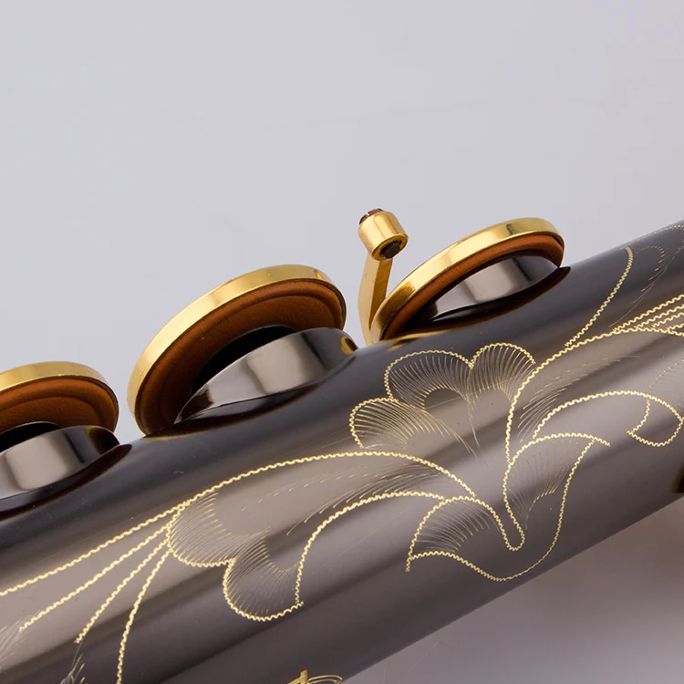 楽器楽器ブラックニッケルソプラノサックス、中国からのゴールド