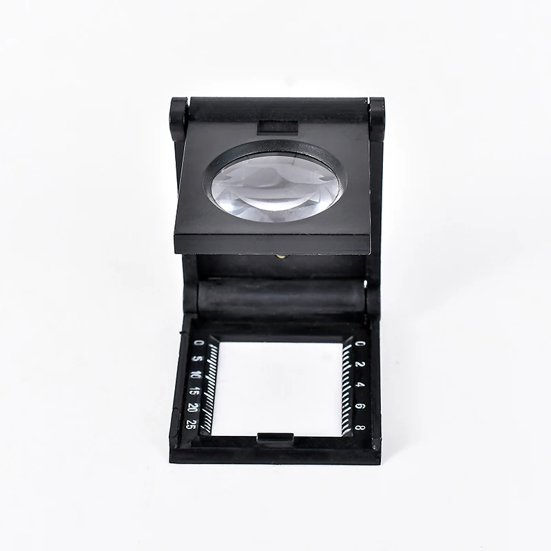 10x Folding Cloth Inspection Magnifying Glass Magnifier Metal Magnifier ...