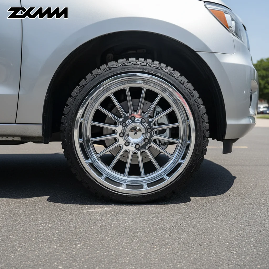 6 Lugs 8x180 26x14 24x14 Forged Pickup Suv Wheels Polish Chrome Sliver For Chevy Silverado 1500