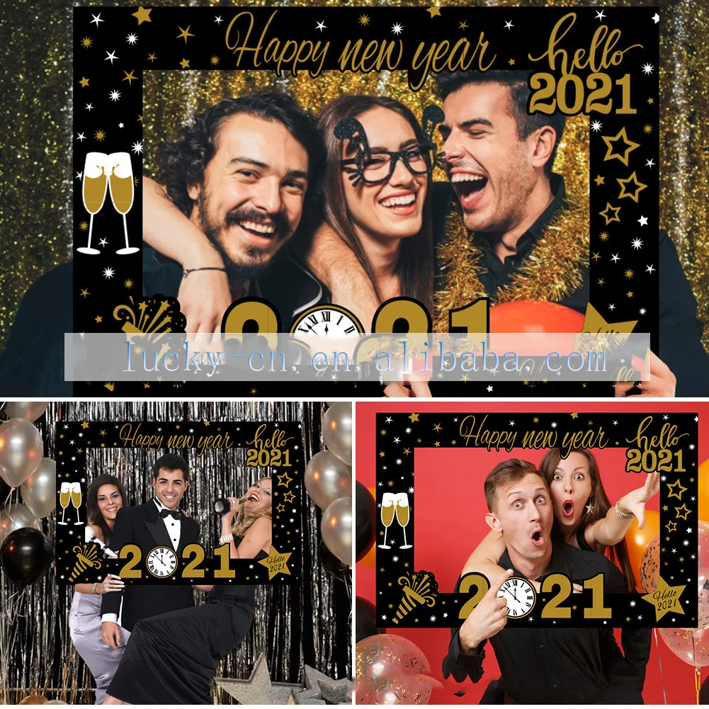 Новогодний баннер, реквизит для вечеринки, украшения для новогодней вечеринки 2021, реквизит для фотобудки