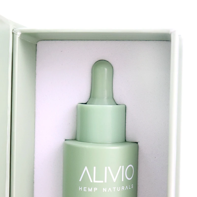 30ml Frosted CBD Essential Oil Glass Dropper Bottle Face Skin Care Packaging Cosmetic Serum Bottle 30 ml With Packaging Box