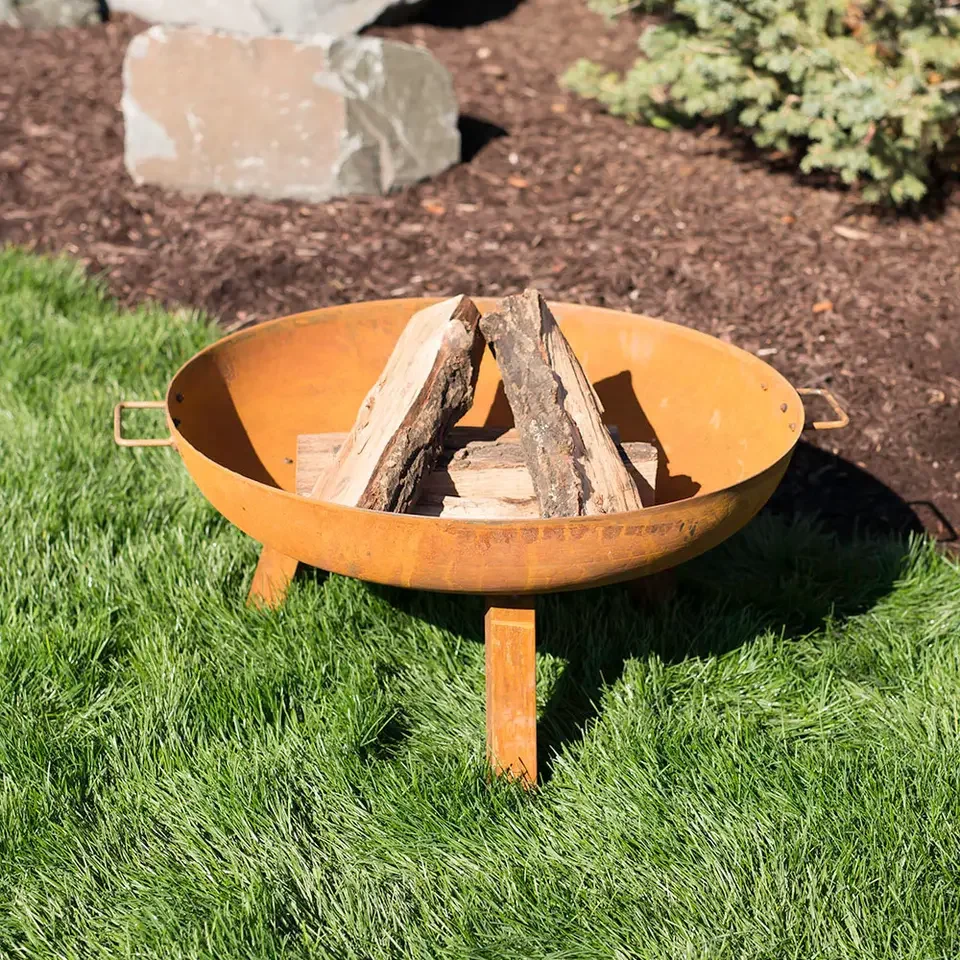 Burning Outdoor Charcoal Brazier Fireplace Wooden Burner Outdoor