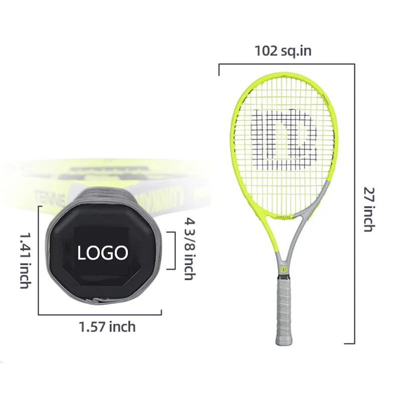 Wholesale Price Profesional Tennis Racket 27 Inch Tennis Racket With Bag Professional Carbon Gemini Tennis Racquet for Couple factory