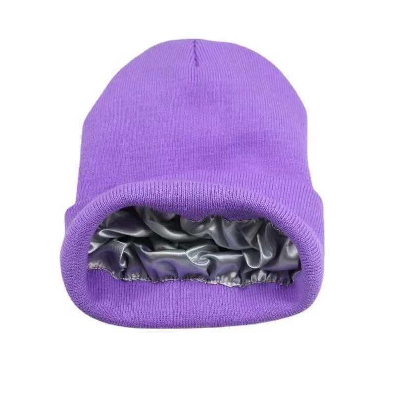 New Autumn Winter Satin Lined Skull Cap 