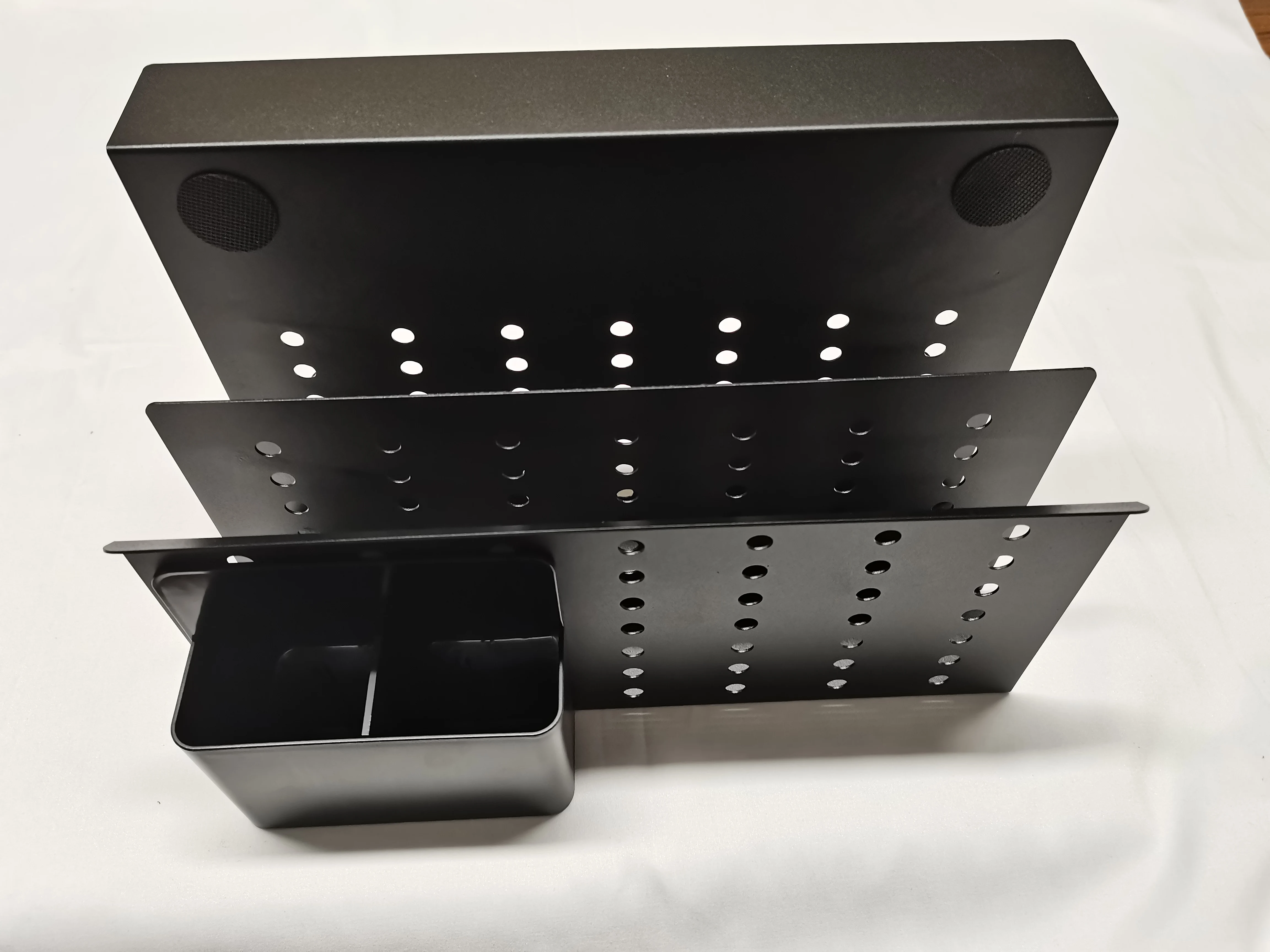 Under Desk Laptop Holder,2 Tier Steel Hanging Desk Storage,No Drill