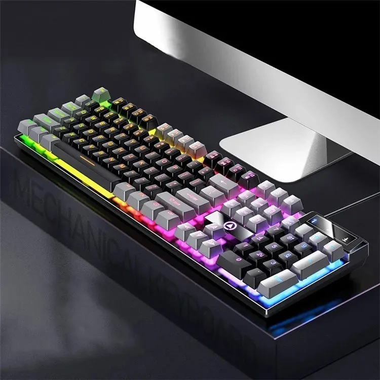 YINDIAO K500 Backlit Wired Gaming Keyboard Ambient Light Home Computer ...